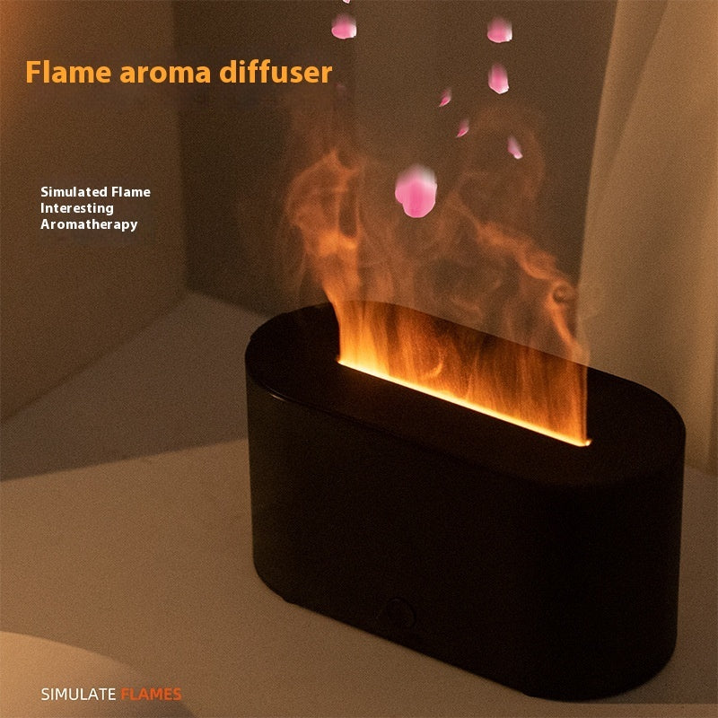 Flame Aroma Diffuser Colorful Light Household Mini Humidifier